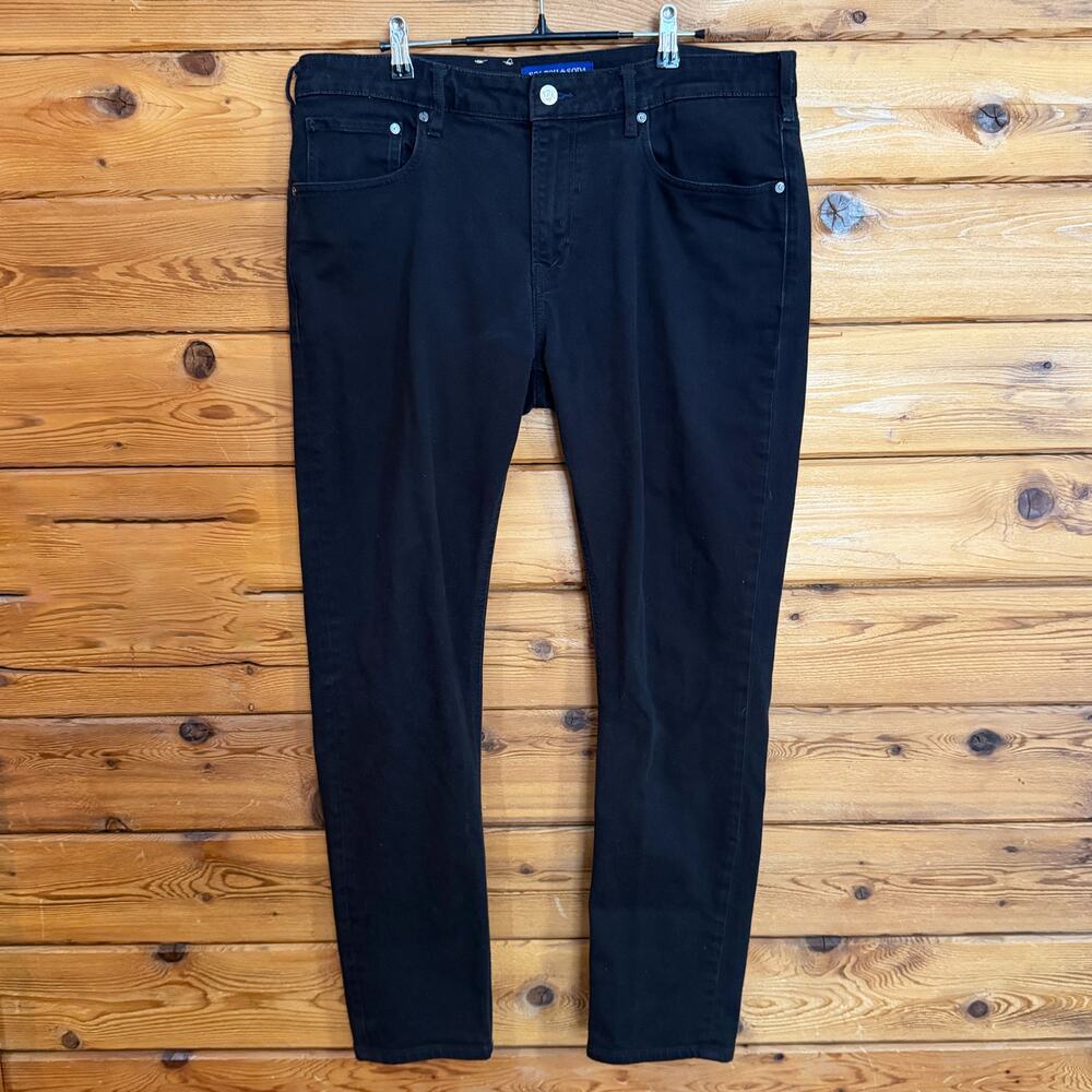 SCOTCH & SODA Mens Black Skim Jeans 36x32